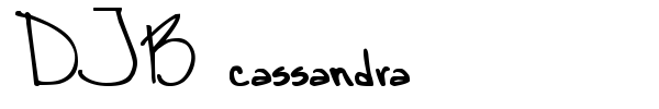 DJB cassandra font preview